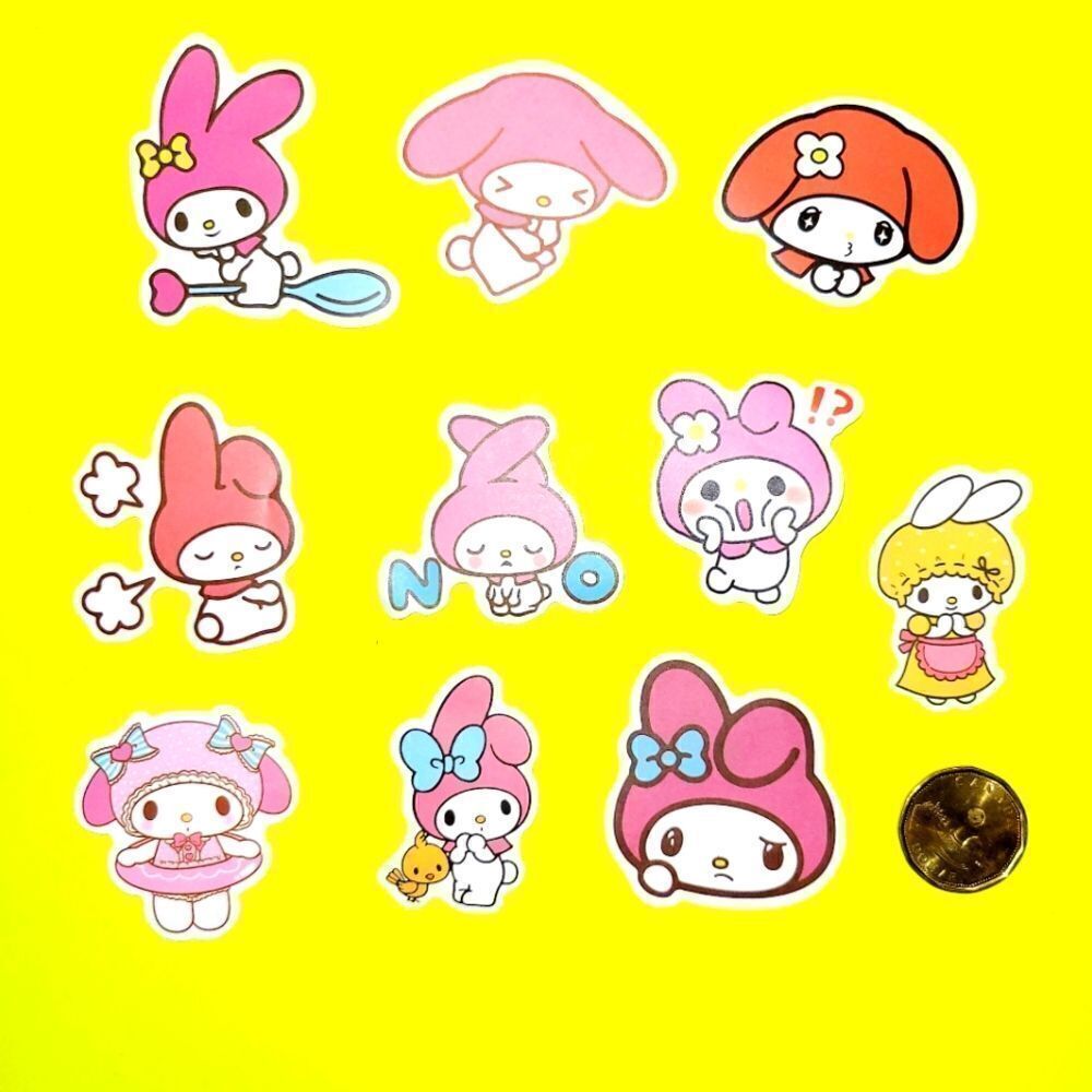 3/$20 Brand New 10x Waterproof Sanrio Melody Stickers #b